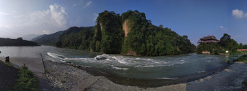 都江堰飞沙堰全景