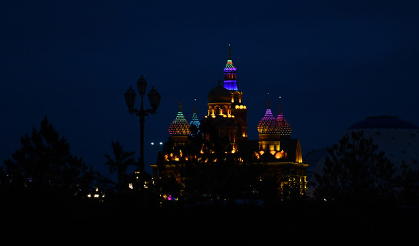 城堡夜景