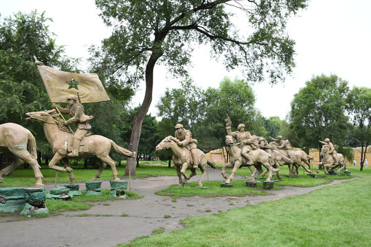骑兵雕塑