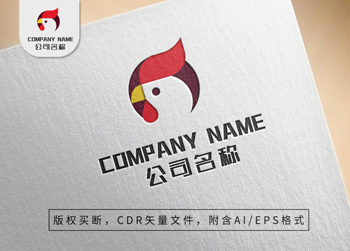 鸡冠小鸡logo农产品标志设计