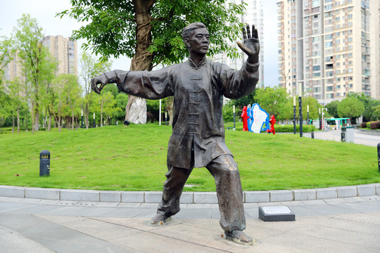 中国功夫雕塑