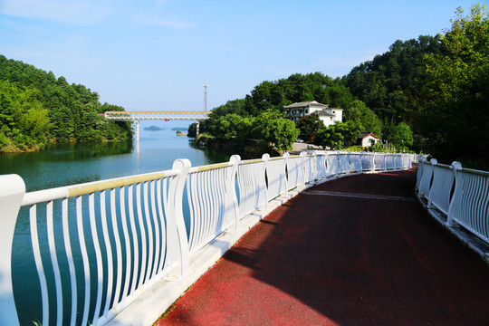 千岛湖环湖自行车骑行赛道悬索桥