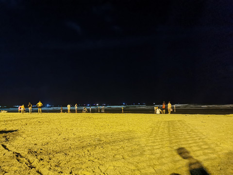 沙滩夜景
