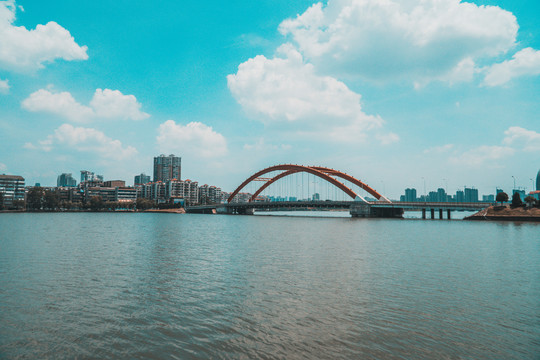 鄂州风光南浦虹桥