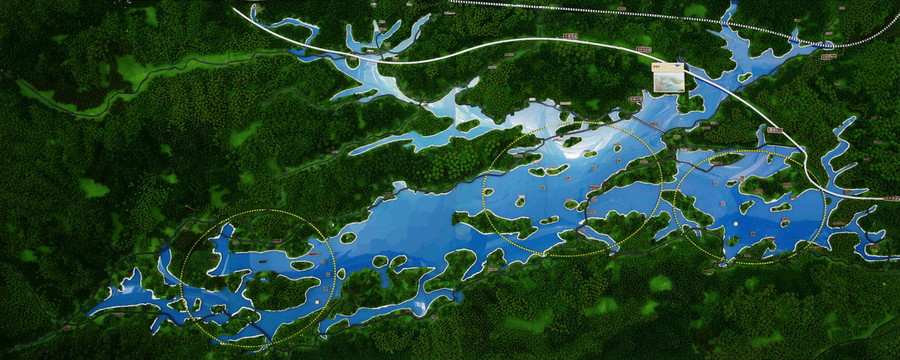 千岛湖沙盘模型