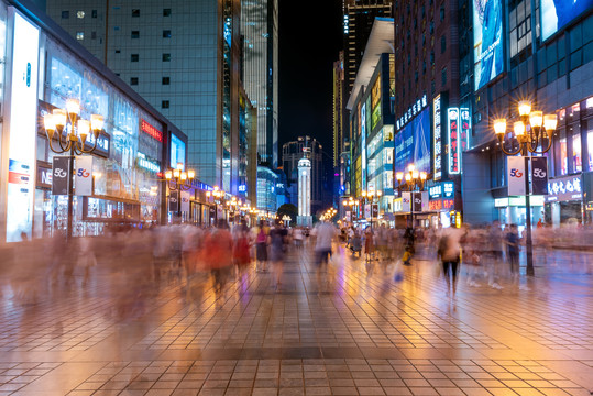 重庆解放碑步行街夜景