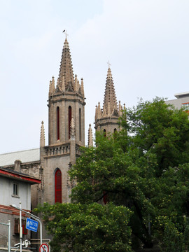 东交民巷教堂尖顶