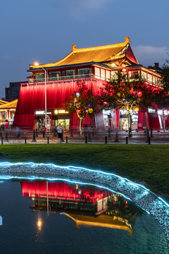 仿唐建筑夜景