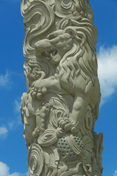 狮子石柱