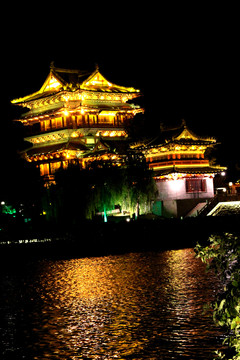 唯美的望海楼夜景