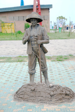 渔民生活雕塑
