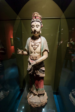 上海博物馆宋代菩萨彩绘泥塑像