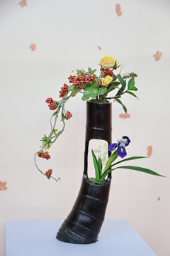 容器插花筒花盆景