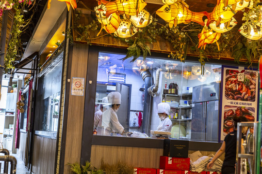 水饺店厨房