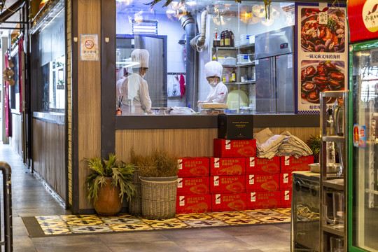 水饺店厨房