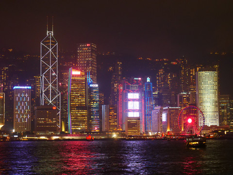香港城市风光夜景