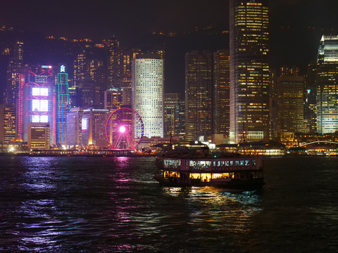 香港城市风光夜景