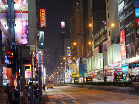 香港城市风光夜景