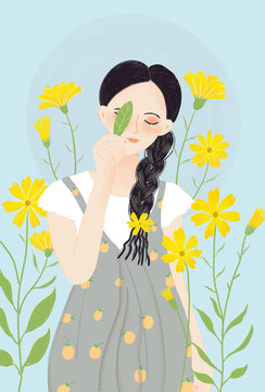 少女与花之野菊