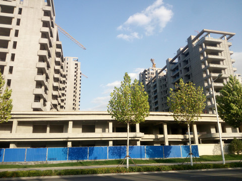 建筑工地的楼房