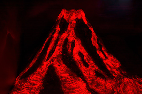 流淌的火山岩浆