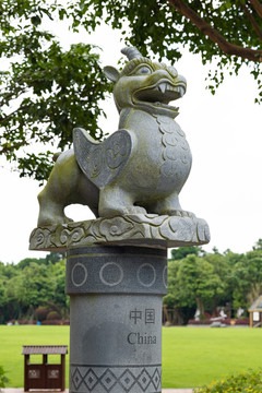 中国麒麟图腾雕塑