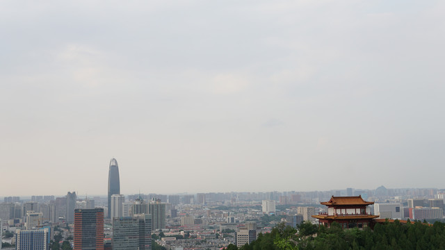 俯瞰济南城市建筑
