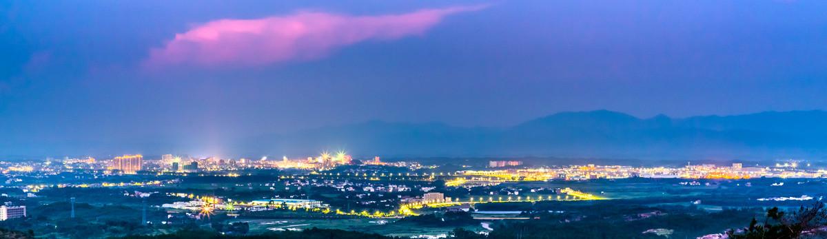 璀璨灯火城市夜景