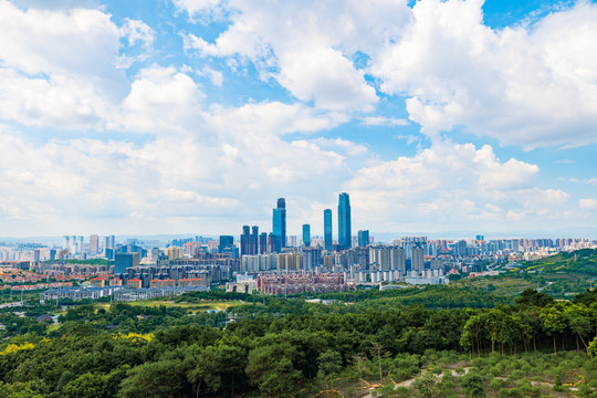 俯瞰南宁市区全景