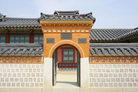 韩国景福宫缉敬堂传统门楼