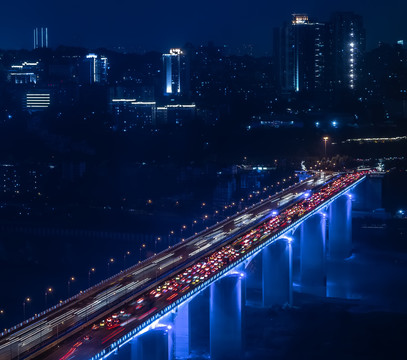 重庆长江大桥夜景