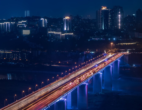 重庆长江大桥夜景