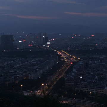 义乌市区夜景