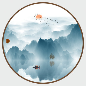 新中式山水画