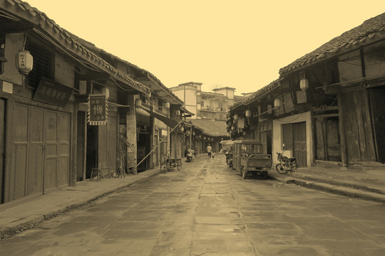 蓬安周子古镇老照片