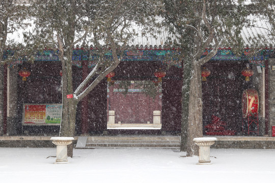 文庙雪景