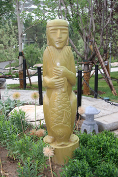 台湾高山族人物雕像
