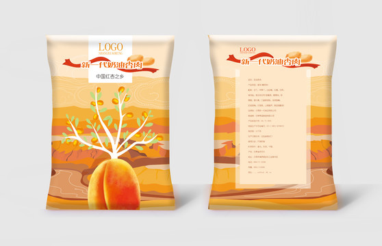 奶油杏肉包装设计