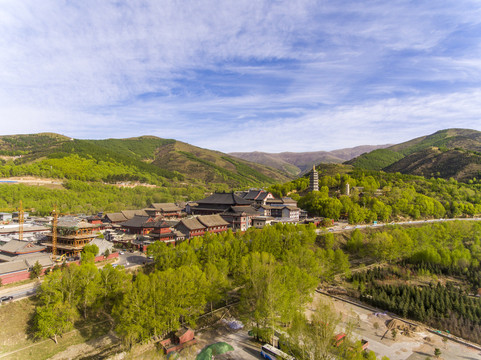 航拍五台山全景