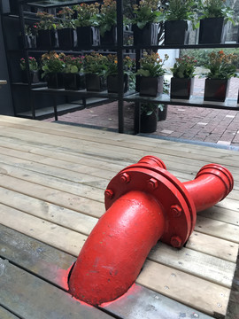红色消防水管