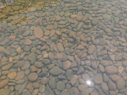 水中鹅卵石