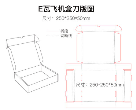 飞机盒刀版图