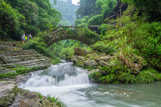 湖北宜昌三峡人家风景区夏日迷人