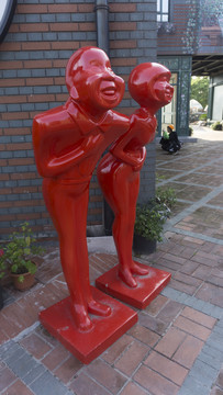 泰晤士小镇迎客的雕塑