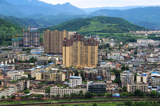 荥经县城居民楼