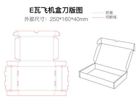 飞机盒刀版图