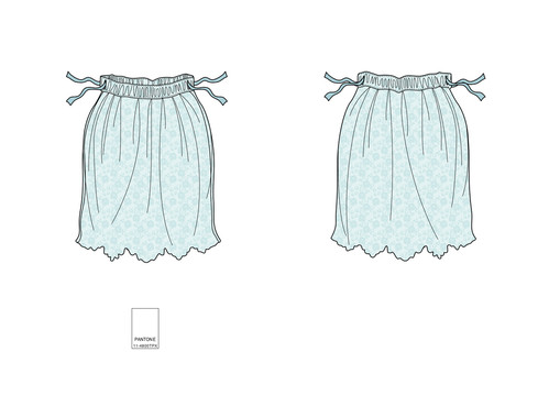 女裙服装款式图效果图电脑绘制