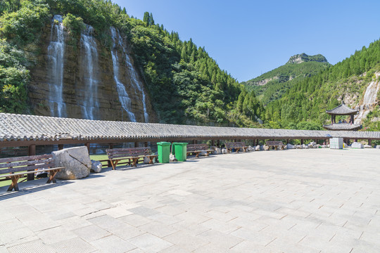青州黄花溪风景石板路