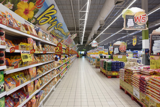 超市内景进口食品超市