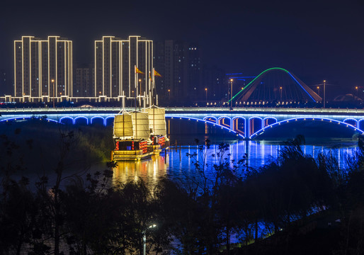 江苏淮安大运河夜色